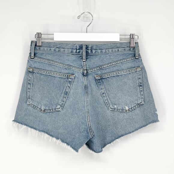AGOLDE Parker High Rise Denim Shorts Riptide Light Wash Size 26 - Picture 5 of 5